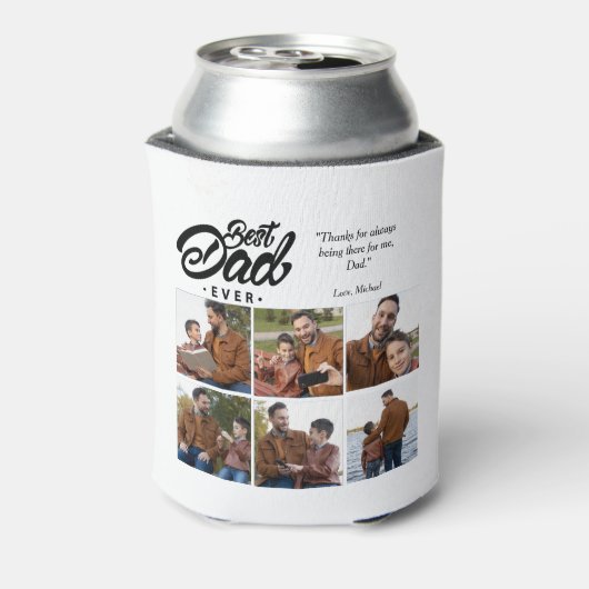 Aangepaste foto beste vader ooit blikjeskoeler (Blikje Achterkant)