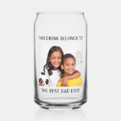 Aangepaste foto beste vader ooit blikvorm glas (Voorkant)