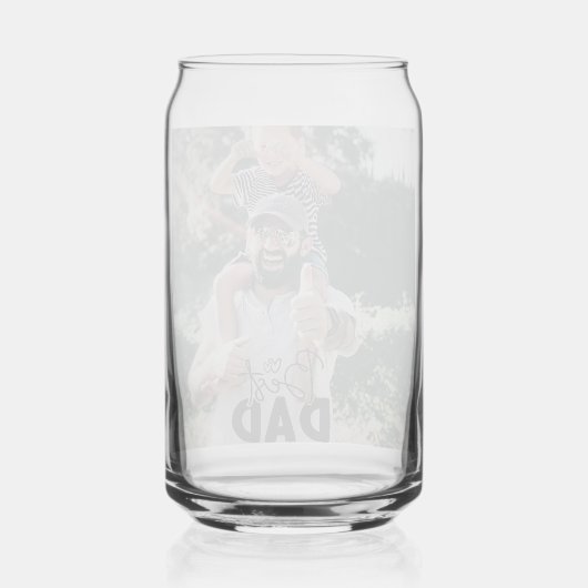 Aangepaste foto beste vader ooit blikvorm glas (Voorkant)