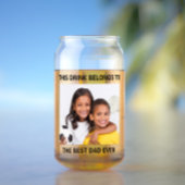 Aangepaste foto beste vader ooit blikvorm glas