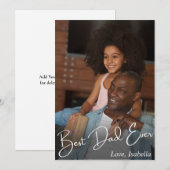 Aangepaste foto beste vader ooit feestdagenkaart (Voorkant / Achterkant)