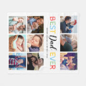 Aangepaste foto beste vader ooit fleece deken (Voorkant (Horizontaal))