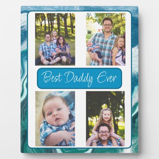 Aangepaste foto beste vader ooit fotoplaat (Voorkant)