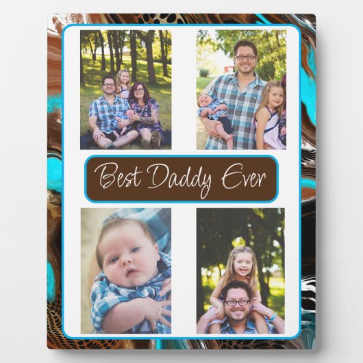 Aangepaste foto beste vader ooit fotoplaat (Voorkant)