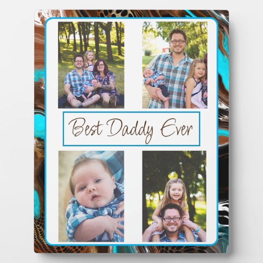 Aangepaste foto beste vader ooit fotoplaat (Voorkant)