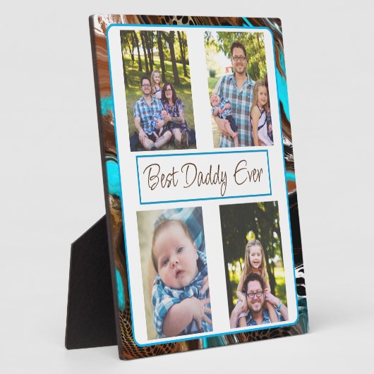 Aangepaste foto beste vader ooit fotoplaat (Zijkant)