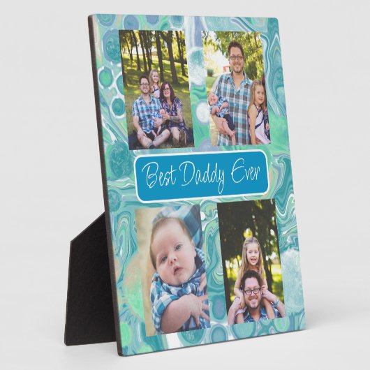 Aangepaste foto beste vader ooit fotoplaat (Zijkant)