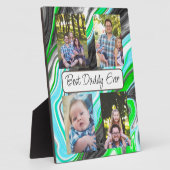 Aangepaste foto beste vader ooit fotoplaat (Zijkant)