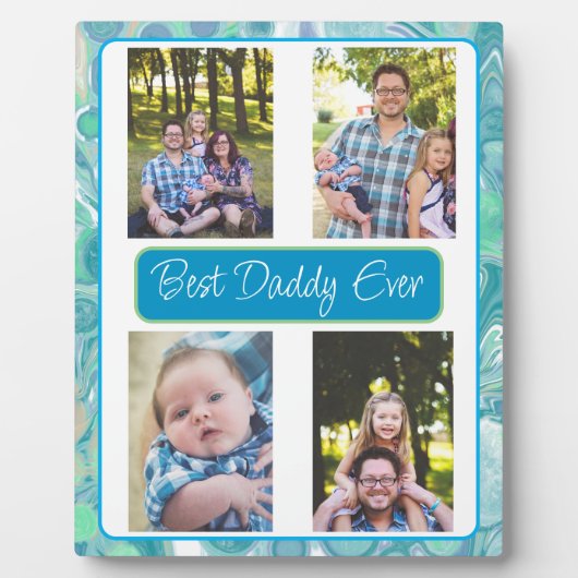 Aangepaste foto beste vader ooit fotoplaat (Voorkant)