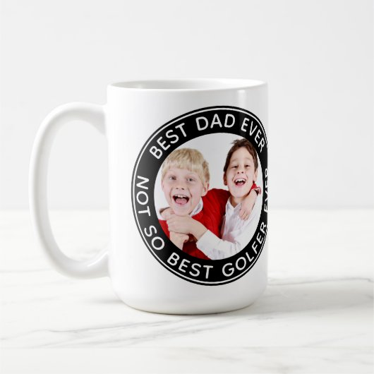 Aangepaste foto Beste vader ooit Grapny Black Whit Koffiemok (Links)