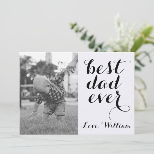 Aangepaste foto beste vader ooit Happy Vaderdag Kaart (Staand voorkant)