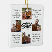 Aangepaste foto beste vader ooit keramisch ornament (Rechts)