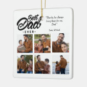 Aangepaste foto beste vader ooit keramisch ornament (Links)