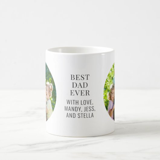 Aangepaste foto beste vader ooit koffiemok (Center)
