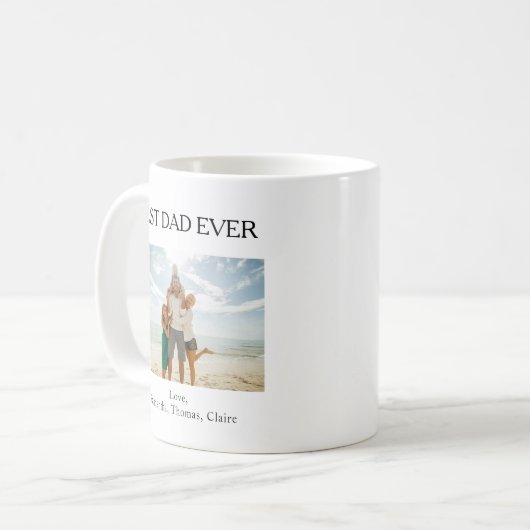 Aangepaste foto beste vader ooit koffiemok (Voorkant links)