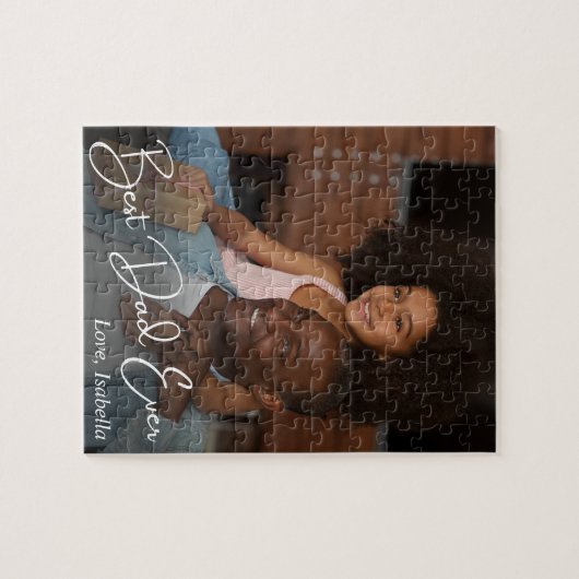 Aangepaste foto beste vader ooit legpuzzel (Horizontaal)