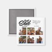 Aangepaste foto beste vader ooit magneet (Voorkant / Achterkant)