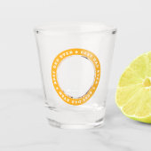 Aangepaste foto beste vader ooit Modern Star Shot Glas (Voorkant)