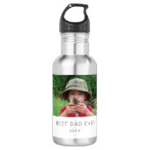 Aangepaste foto Beste vader ooit Modern Waterfles (Voorkant)