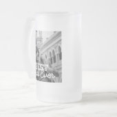 Aangepaste foto beste vader ooit Moderne Koel Matglas Bierpul (Voorkant links)