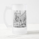 Aangepaste foto beste vader ooit Moderne Koel Matglas Bierpul (Links)