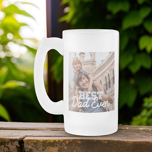 Aangepaste foto beste vader ooit Moderne Koel Matglas Bierpul