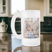 Aangepaste foto beste vader ooit Moderne Koel Matglas Bierpul