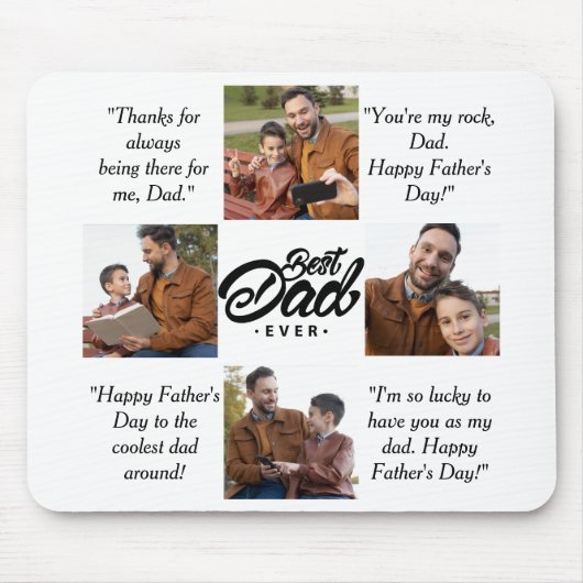 Aangepaste foto beste vader ooit muismat (Voorkant)