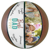 Aangepaste foto beste vader ooit ondertekend basketbal (Verticaal)