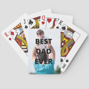 Aangepaste foto beste vader ooit pokerkaarten