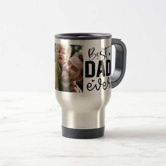 Aangepaste foto beste vader ooit reisbeker (Voorkant rechts)