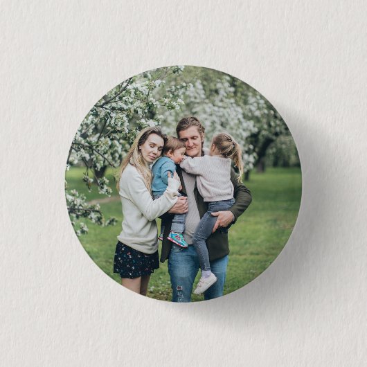 Aangepaste foto Beste vader ooit Ronde Button 3,2 Cm (Voorkant)