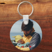 Aangepaste foto beste vader ooit sleutelhanger (Voorkant)