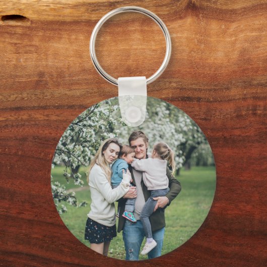 Aangepaste foto Beste vader ooit Sleutelhanger (Voorkant)