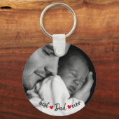 Aangepaste foto beste vader ooit sleutelhanger (Voorkant)