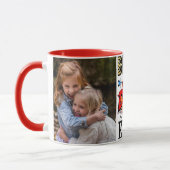 Aangepaste foto beste vader ooit superheld mok (Links)