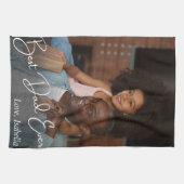 Aangepaste foto beste vader ooit theedoek (Horizontaal)