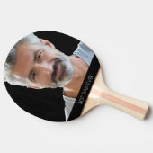 Aangepaste foto beste vader ooit vaderdag zwart tafeltennisbatje (Zijkant)