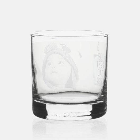 Aangepaste foto beste vader ooit whisky glas (Achterkant)