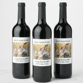 Aangepaste foto beste vader ooit wijn etiket