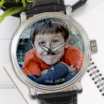 Aangepaste foto Beste vader van de Wereld Horloge<br><div class="desc">'s Werelds beste vader ❤️. Verras je vader op zijn verjaardag, vaderdag of Kerstmis met een aangepast fotohorloge. Hij kan nu zijn favoriete kind met hem meenemen overal waar hij gaat. Een moet voor elke vader hebben. COPYRIGHT © 2020 Judy Burrows, Black Dog Art - Alle rechten voorbehouden. Aangepaste foto...</div>