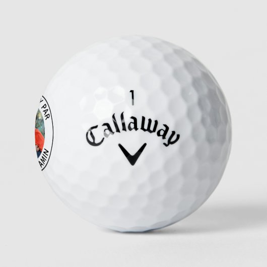 Aangepaste foto Beste vader, zwart wit Golfballen (Logo)
