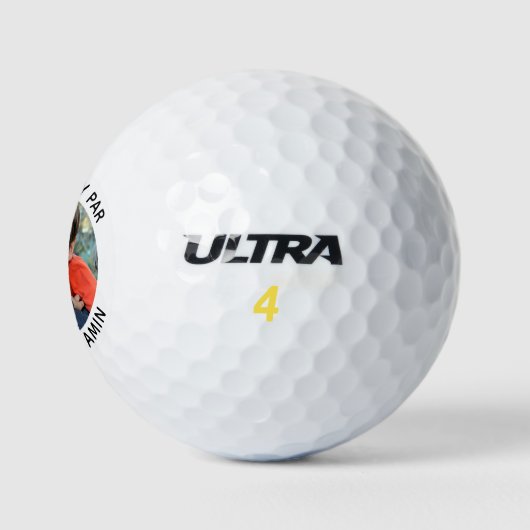 Aangepaste foto Beste vader, zwart wit Golfballen (Logo)
