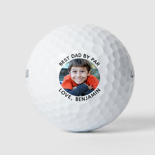 Aangepaste foto Beste vader, zwart wit Golfballen (Voorkant)