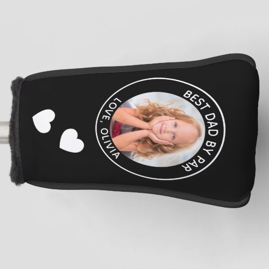 Aangepaste foto Beste vader, zwart wit Golfheadcover (Voorkant)