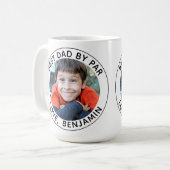 Aangepaste foto Beste vader, zwart wit Koffiemok (Voorkant links)