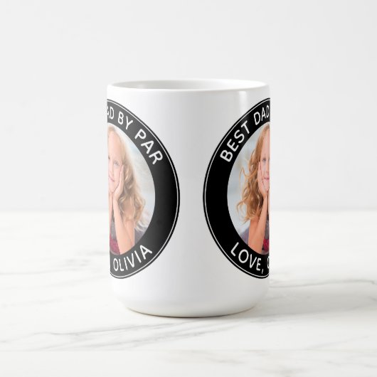 Aangepaste foto Beste vader, zwart wit Koffiemok (Center)