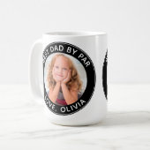 Aangepaste foto Beste vader, zwart wit Koffiemok (Voorkant links)