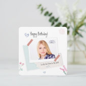 Aangepaste foto beste vriend, gefeliciteerd feestdagenkaart (Staand voorkant)