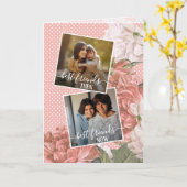 Aangepaste foto beste vrienden citaat lente roze b kaart (Gele Bloem)